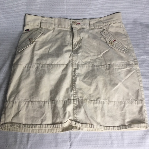 Tommy Hilfiger Dresses & Skirts - Tommy Hilfiger Womens Khaki Mini Skirt Sz 9 A Line